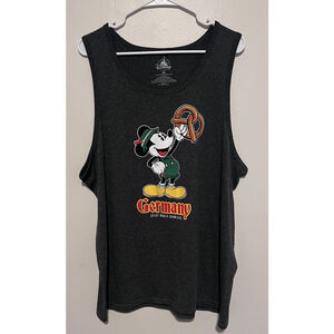 Disney Epcot World Showcase Germany Tank Top Men’s Unisex Adult XL Gray Mickey